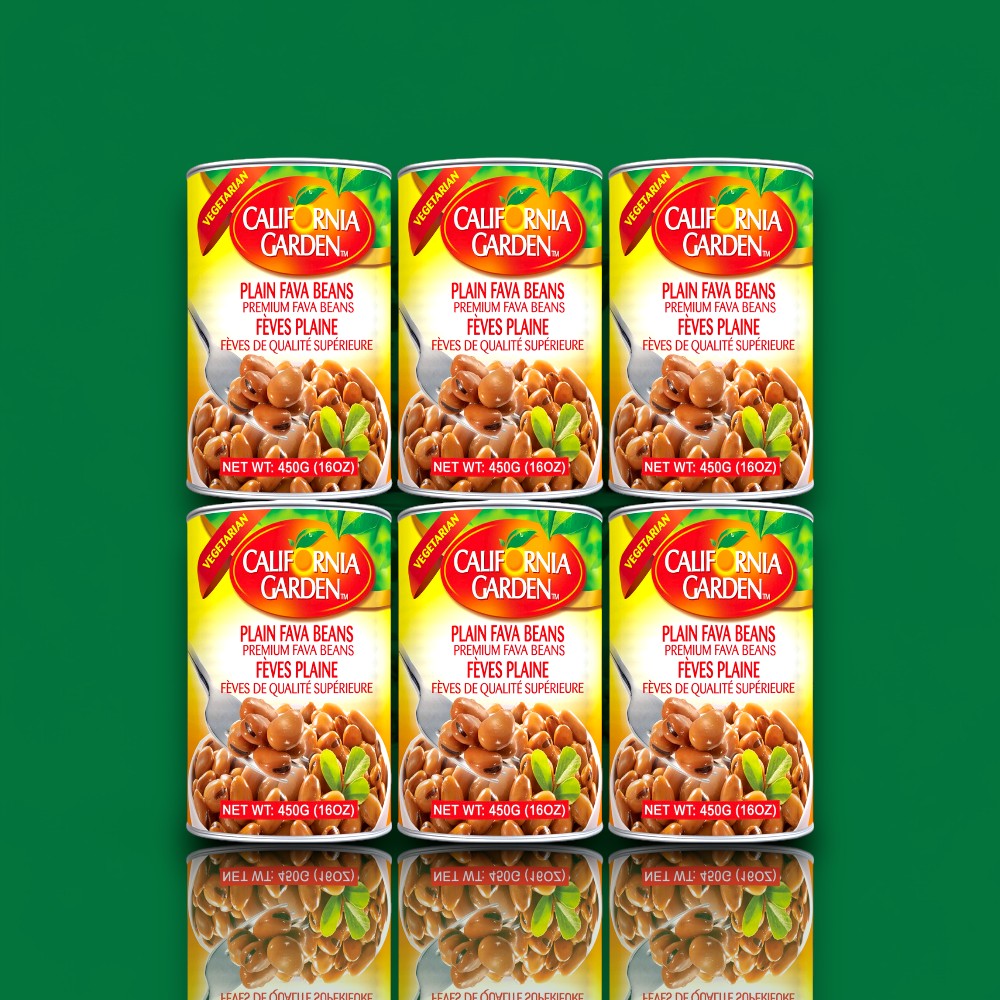 California Garden Plain Fava Beans (6 cans x 16 oz)
