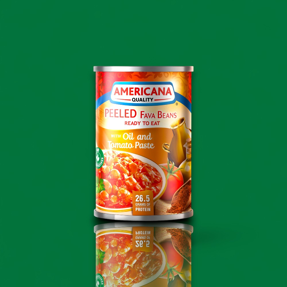 Americana Peeled Fava Beans with Oil & Tomato Paste (15.9 oz)