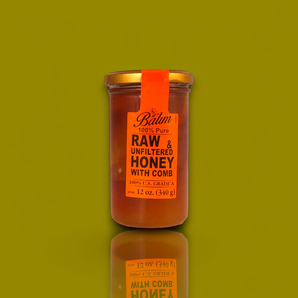 Balim Raw Unfiltered Honey with Comb (12 oz)