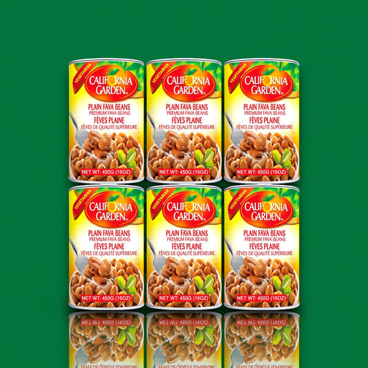 California Garden Plain Fava Beans (6 cans x 16 oz)